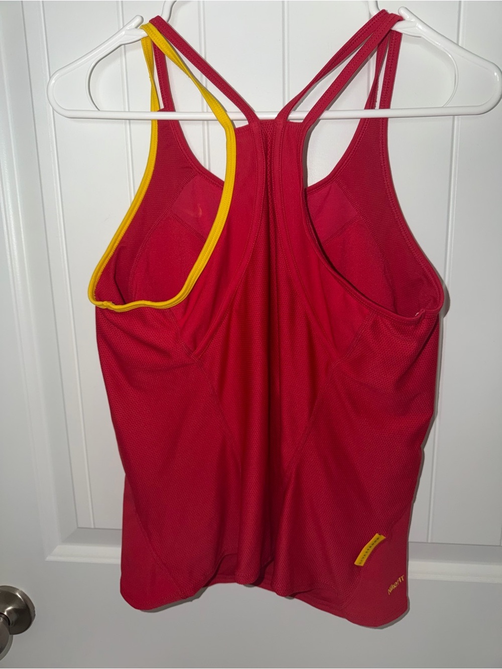 Nike Red LIVESTRONG Athletic Tank with Yellow Trim - Picture 2 of 6